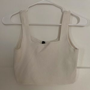 H&M Ribbed Cropped Tank Top